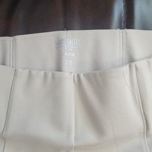 Slim Factor by Investments Ponte Ankle in Ivory. Size 2X